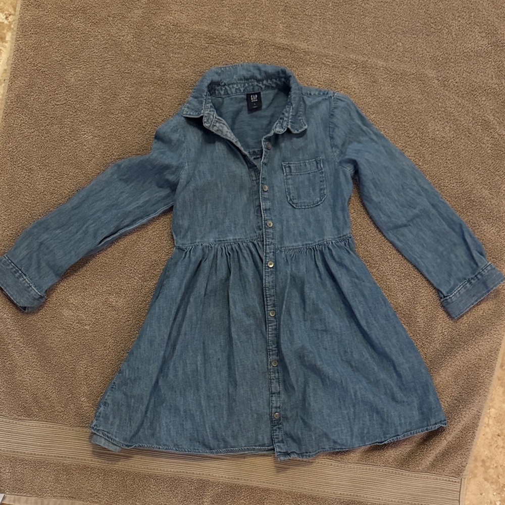 GAP Kids Casual Blue Denim Dress